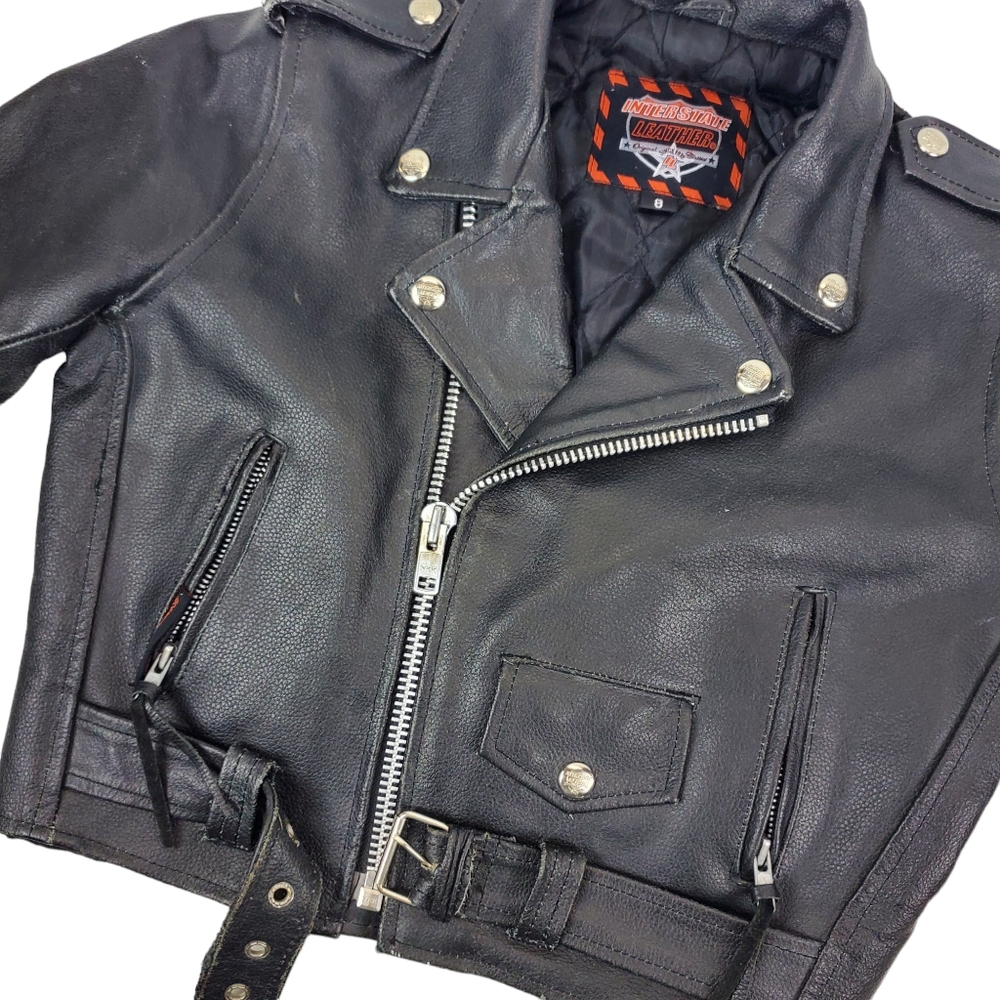 Interstate Leather Jacket Leather Motorcycle Bike… - image 3